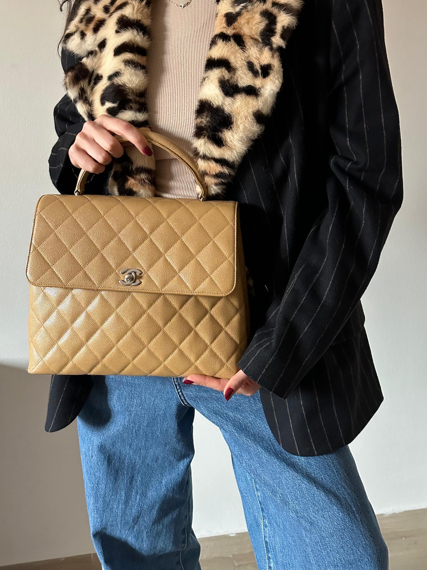 Vintage Chanel Top Handle Caviar Bag