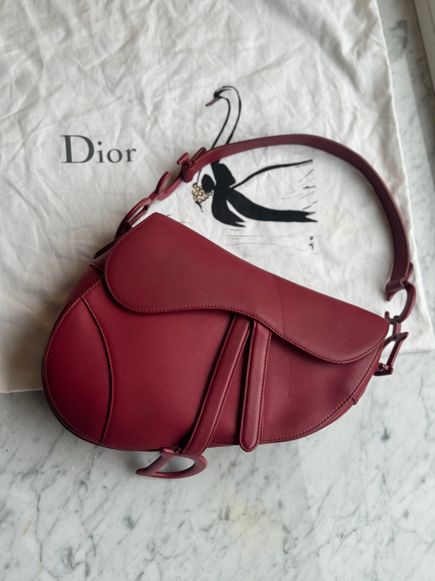 Dior Saddle Matte Bordeaux