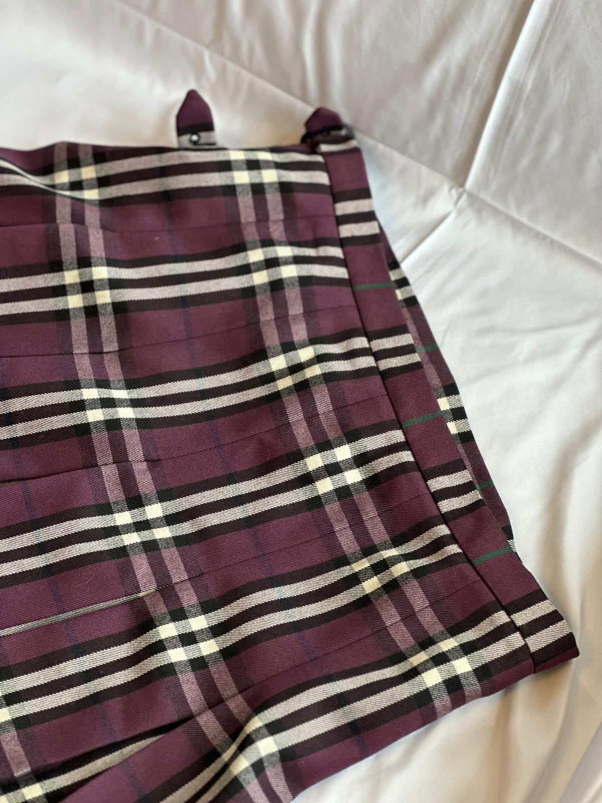 Gonna Burberry 100% Lana scozzese
