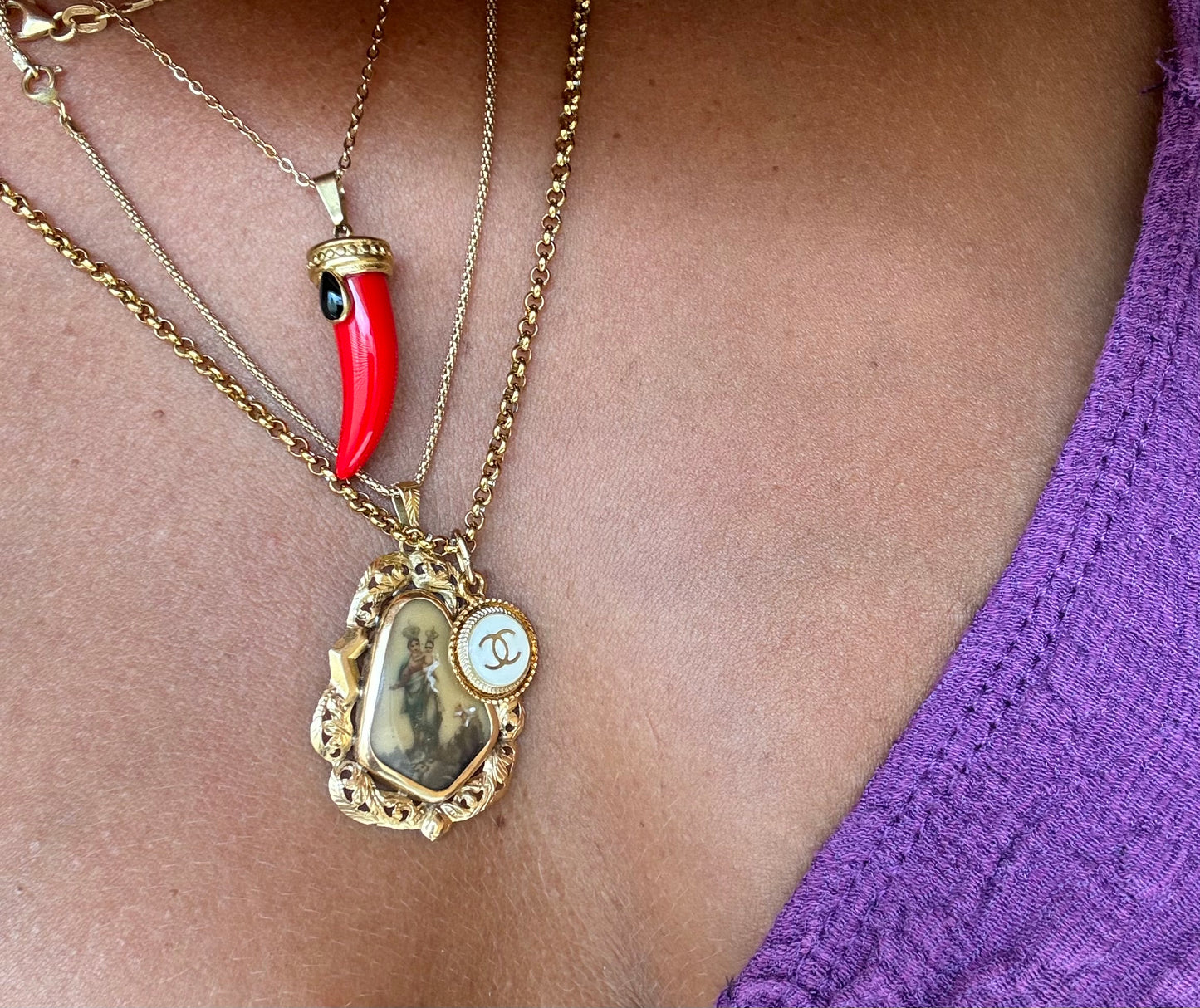 Collana con Bottone Chanel
