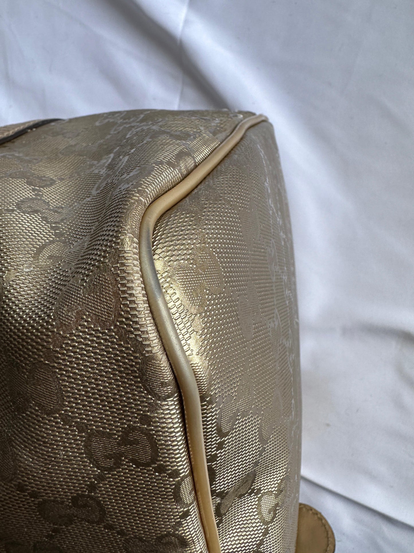 Gucci Vintage Bauletto Monogram Gold