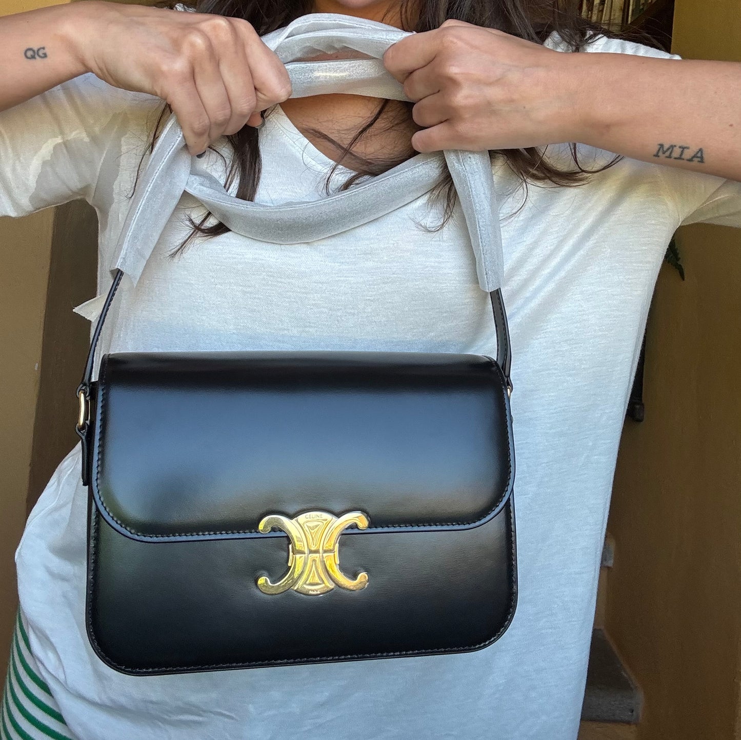BORSA TRIOMPHE CLASSIQUE IN PELLE DI VITELLO Céline