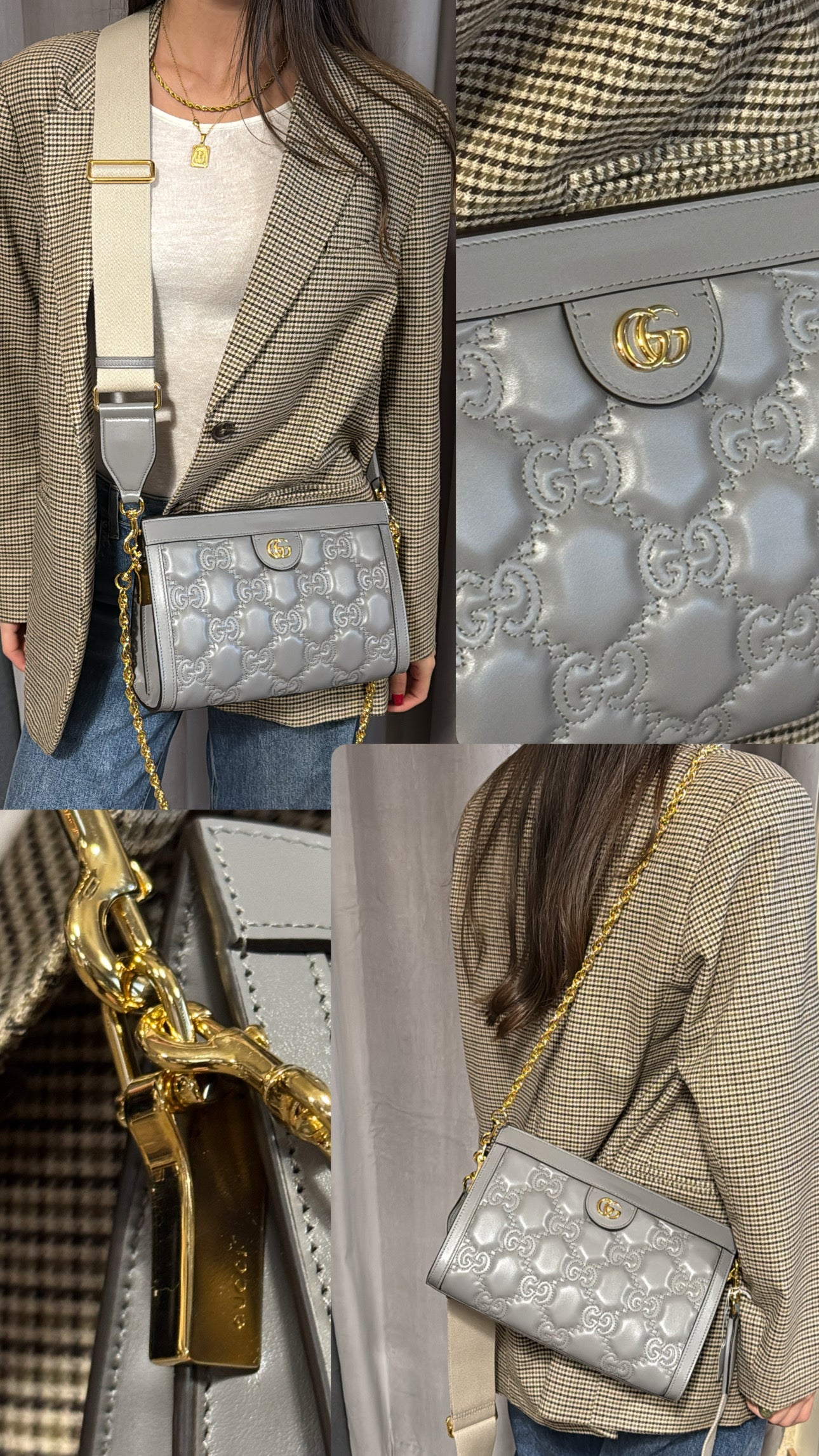 Gucci BORSA A SPALLA GG MATELASSÉ