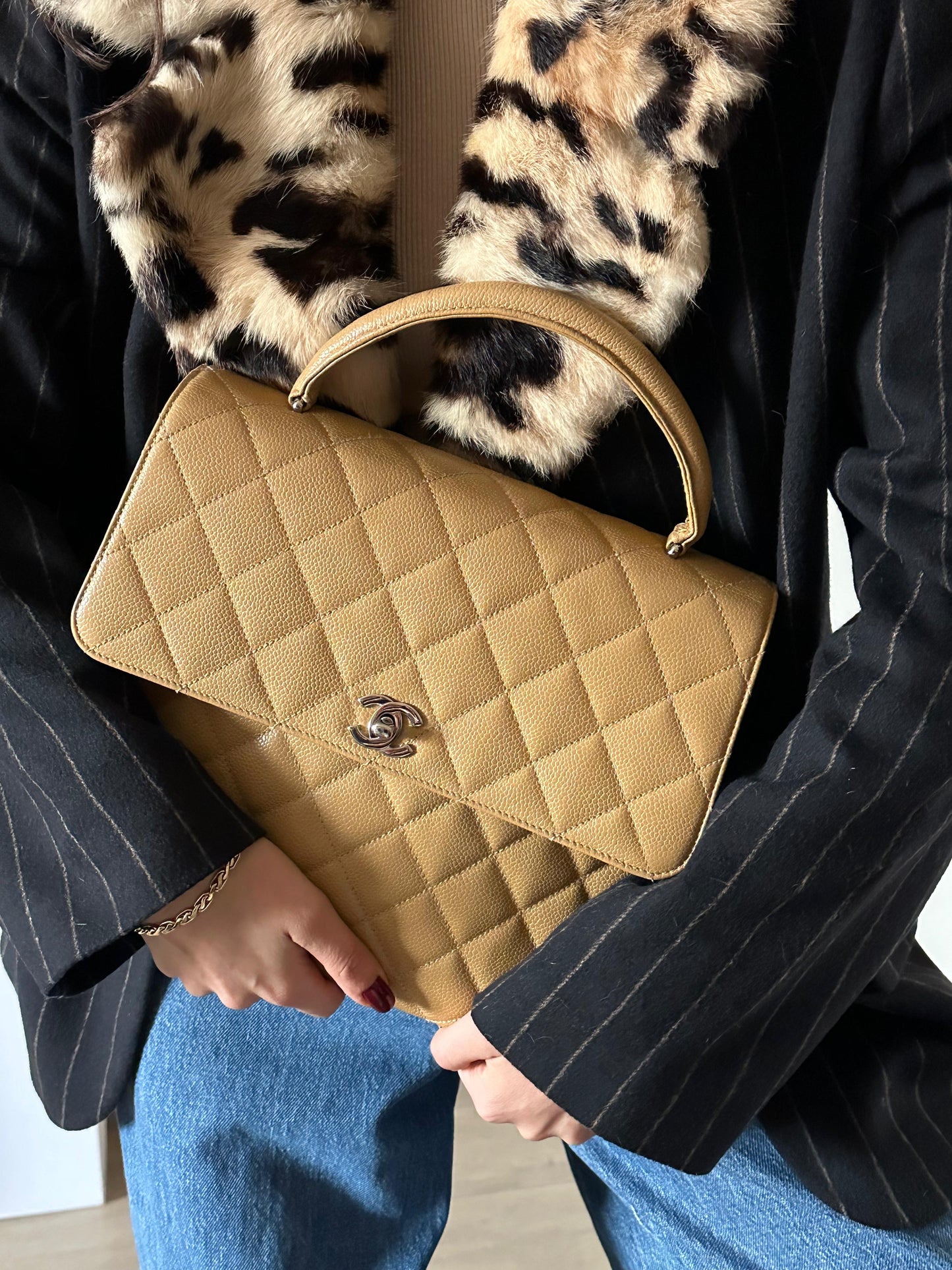 Vintage Chanel Top Handle Caviar Bag