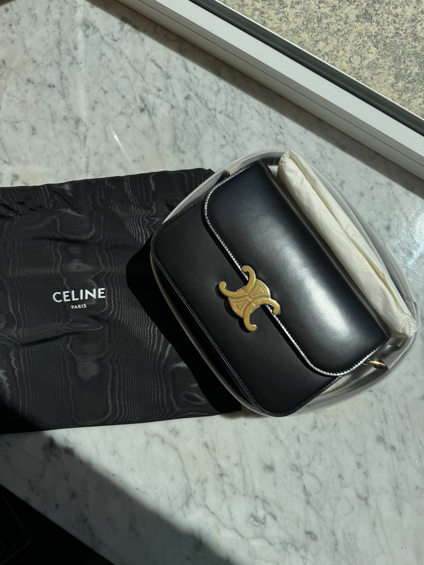 BORSA TRIOMPHE CLASSIQUE IN PELLE DI VITELLO Céline
