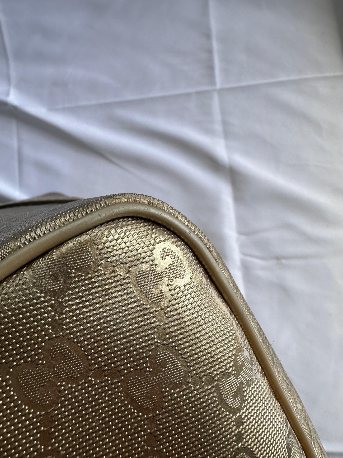 Gucci Vintage Bauletto Monogram Gold