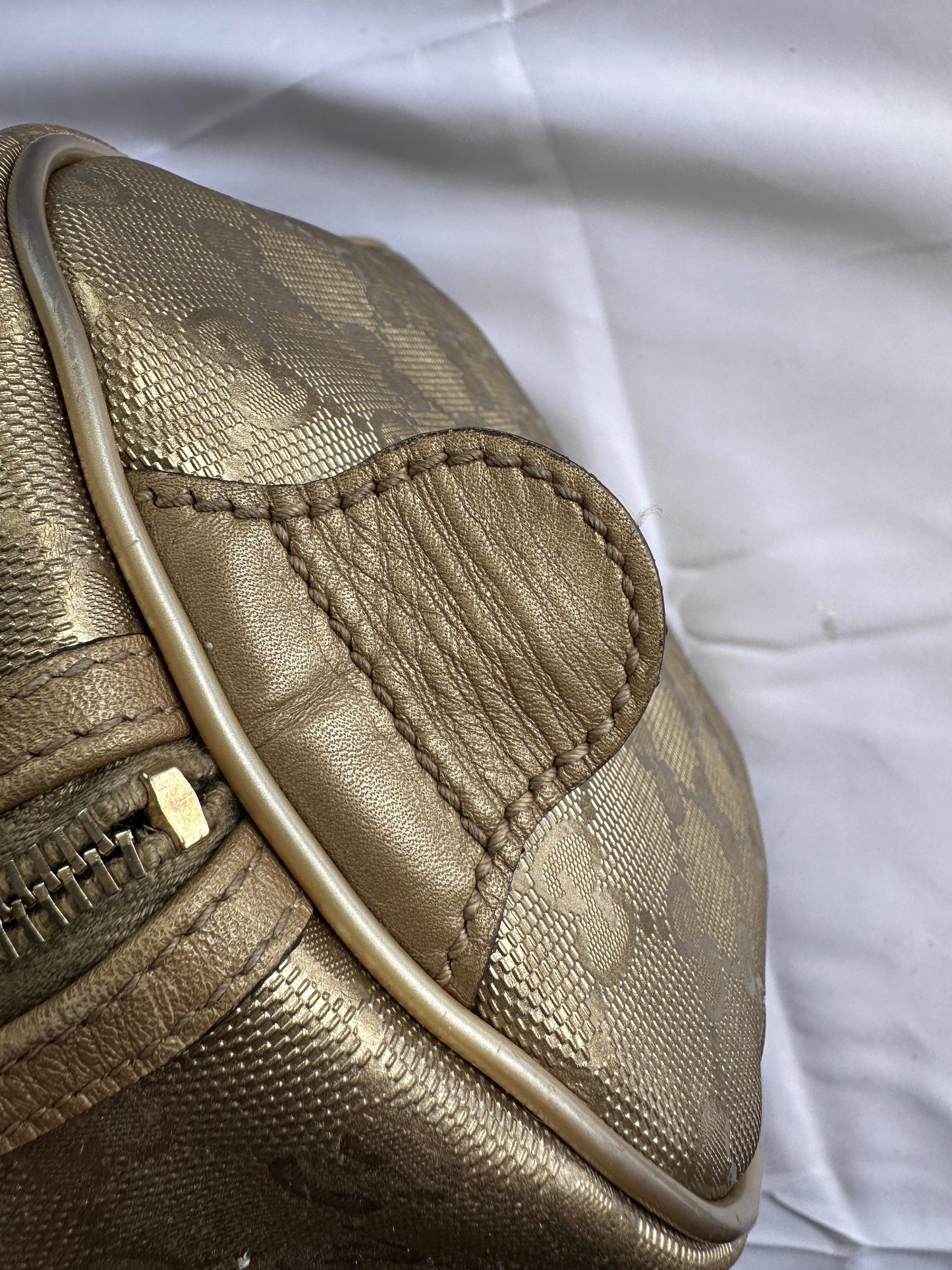 Gucci Vintage Bauletto Monogram Gold