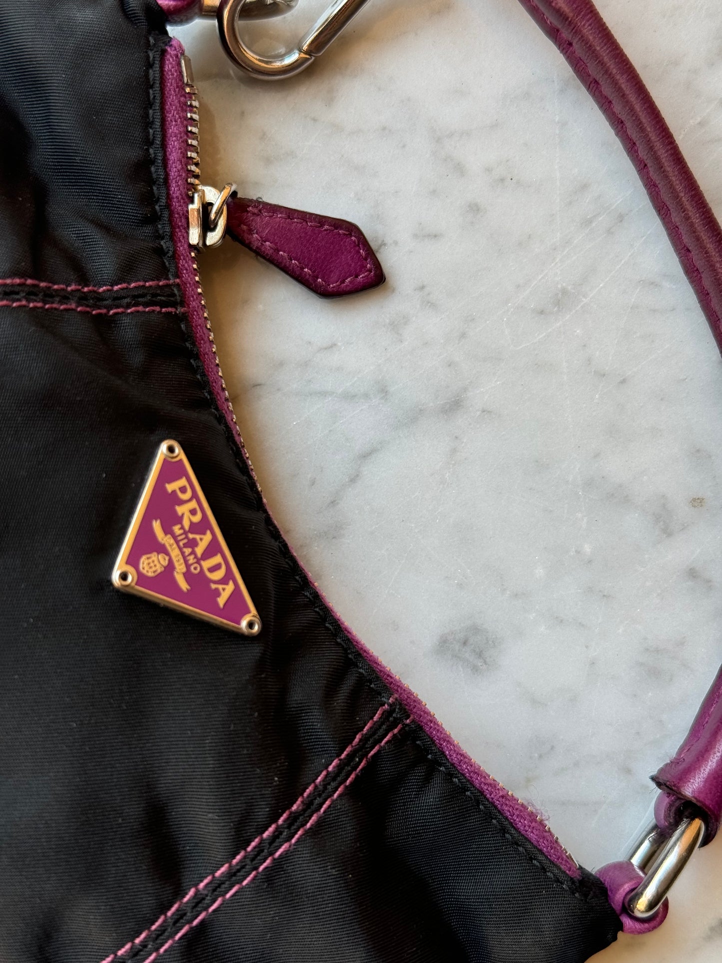 Prada Nylon mini croissant