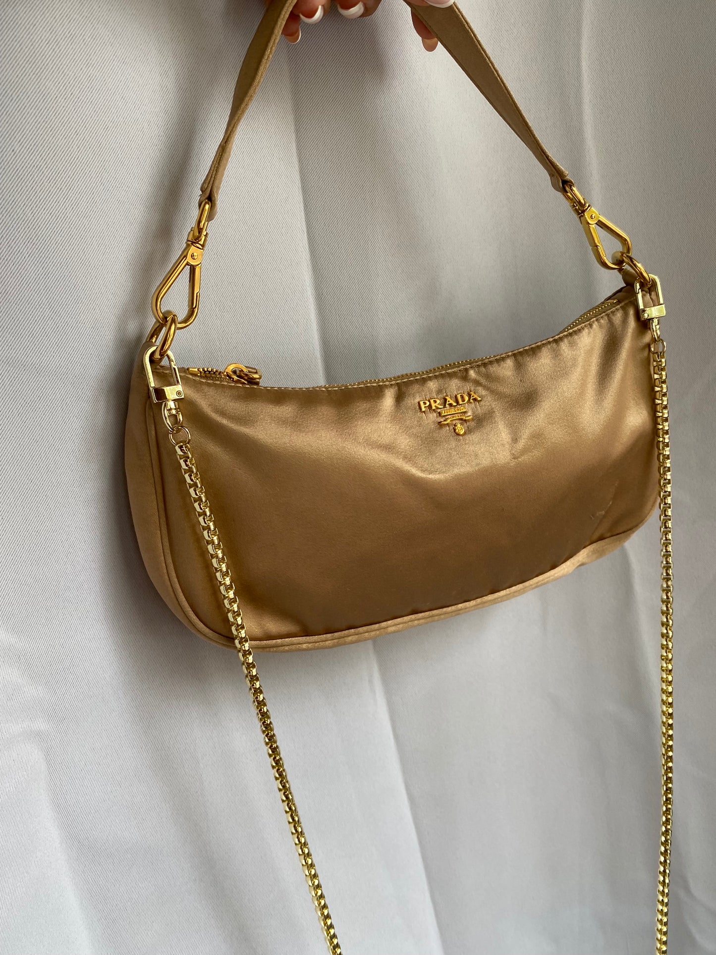 Prada in raso di seta Gold