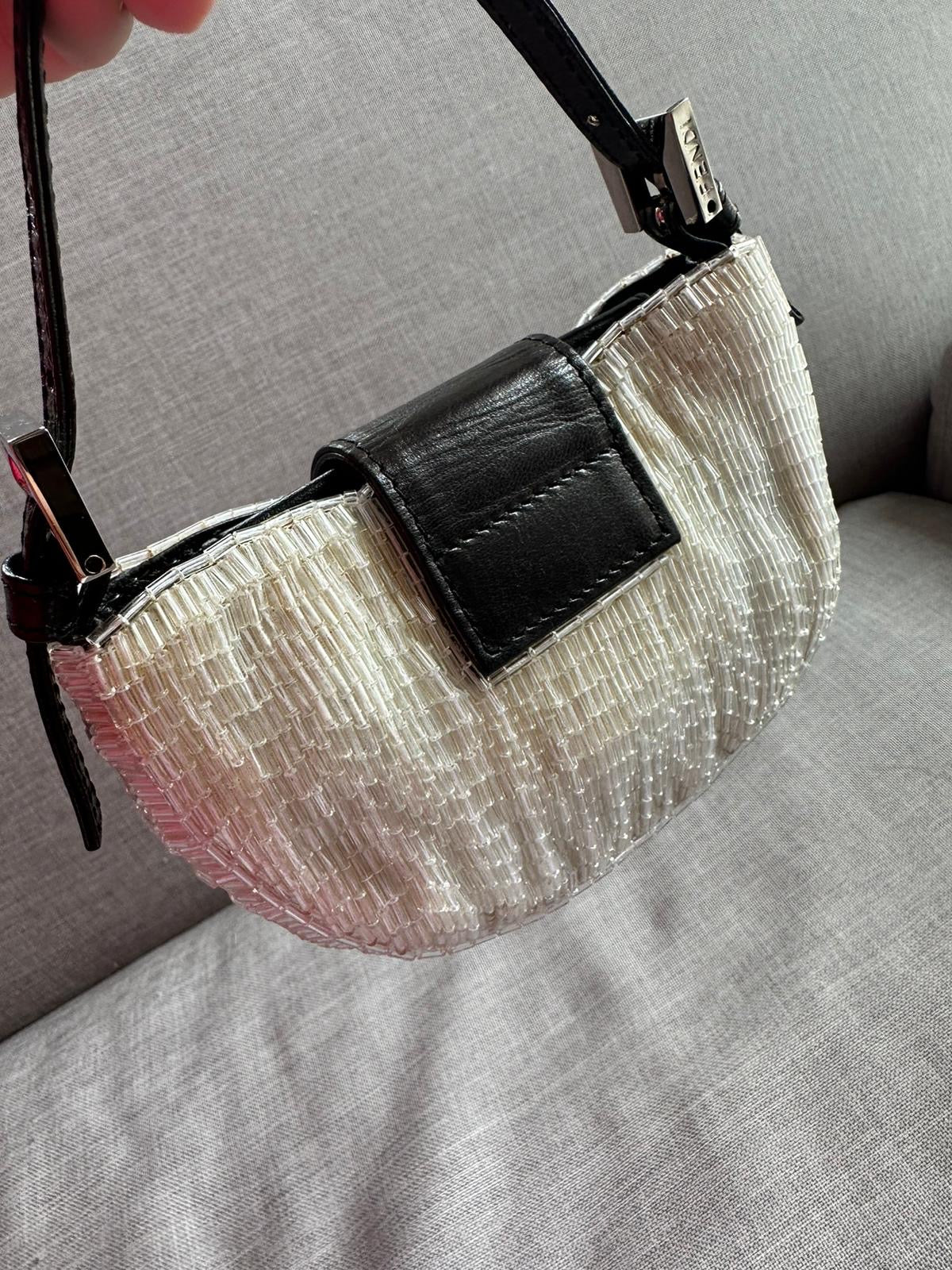 Vintage Embroidered Fendi Mini Croissant