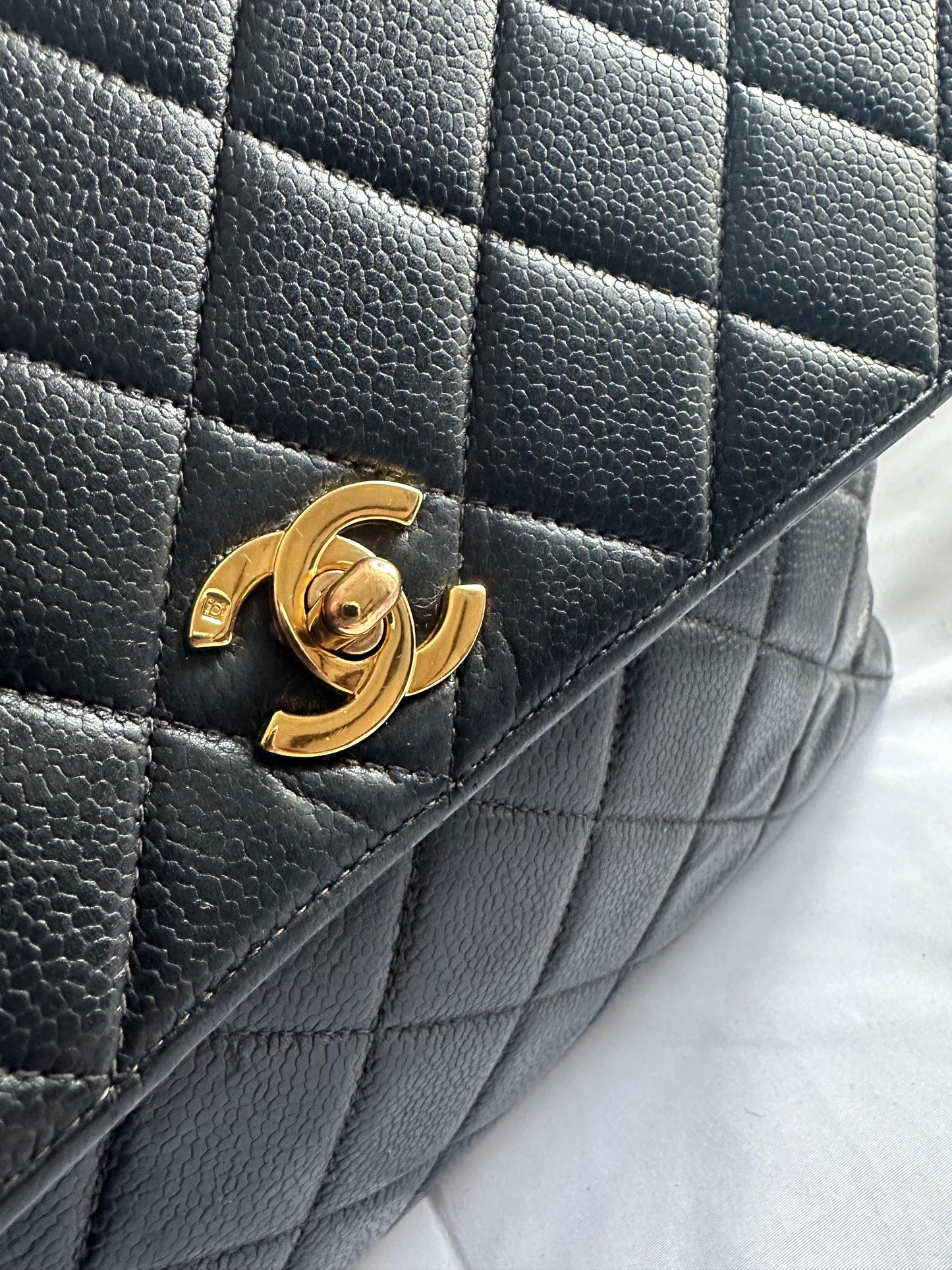 Vintage Chanel Top Handle in Caviar