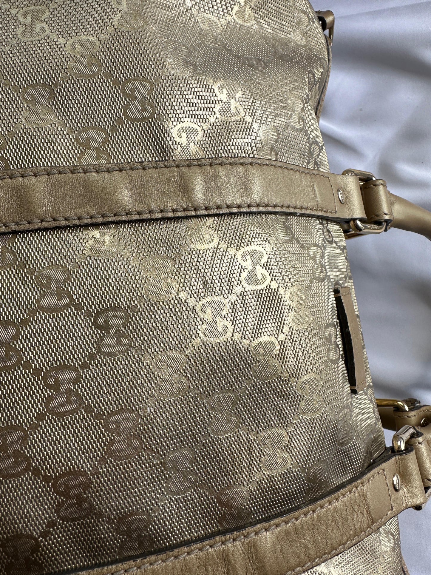 Gucci Vintage Bauletto Monogram Gold