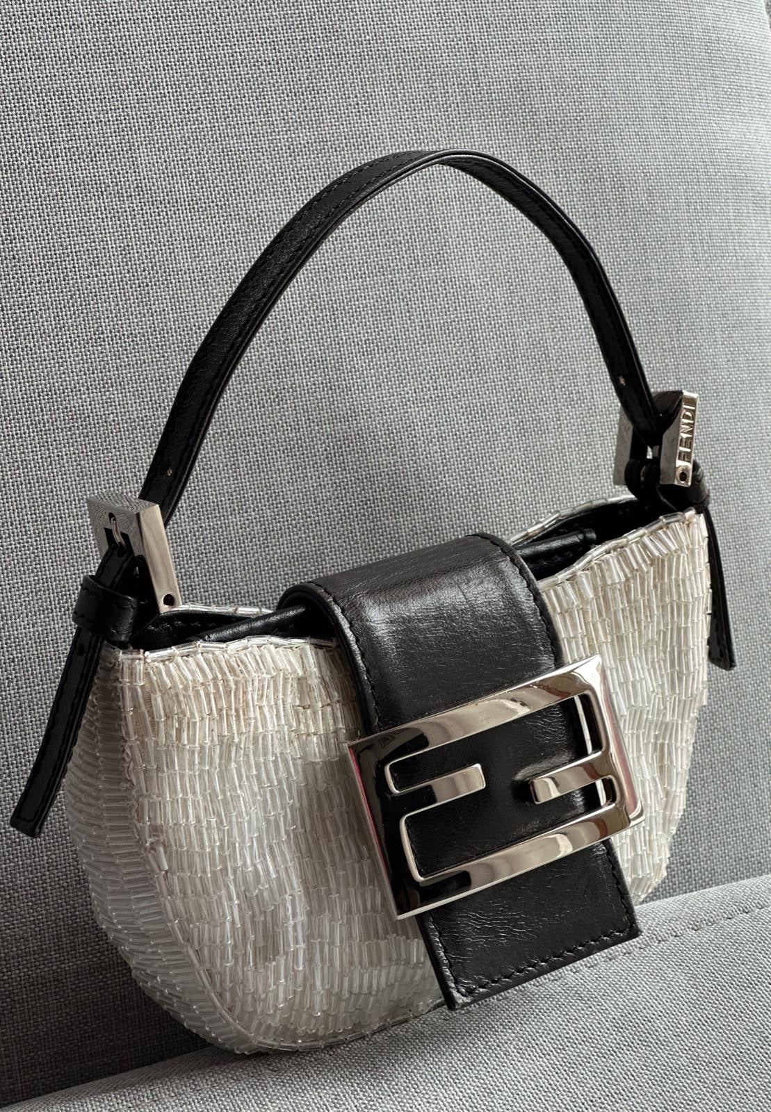 Vintage Embroidered Fendi Mini Croissant