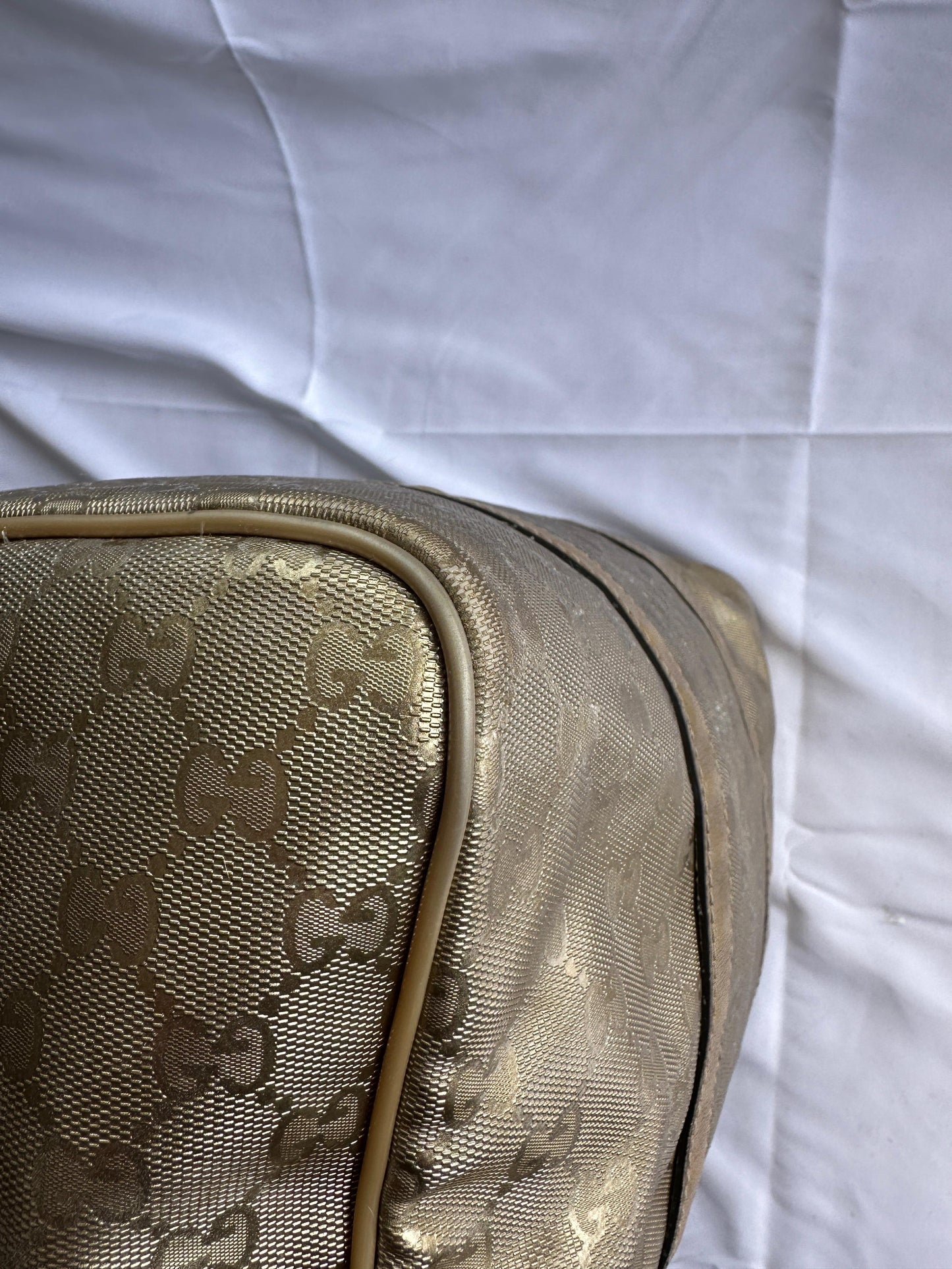 Gucci Vintage Bauletto Monogram Gold