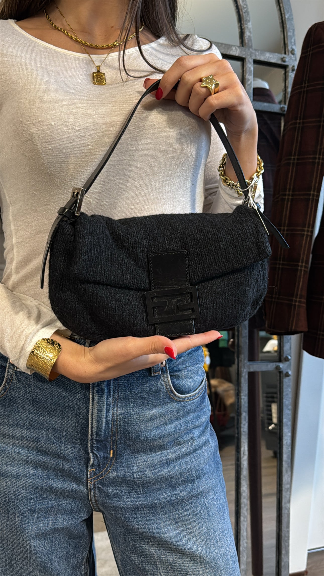 Fendi Baguette in lana