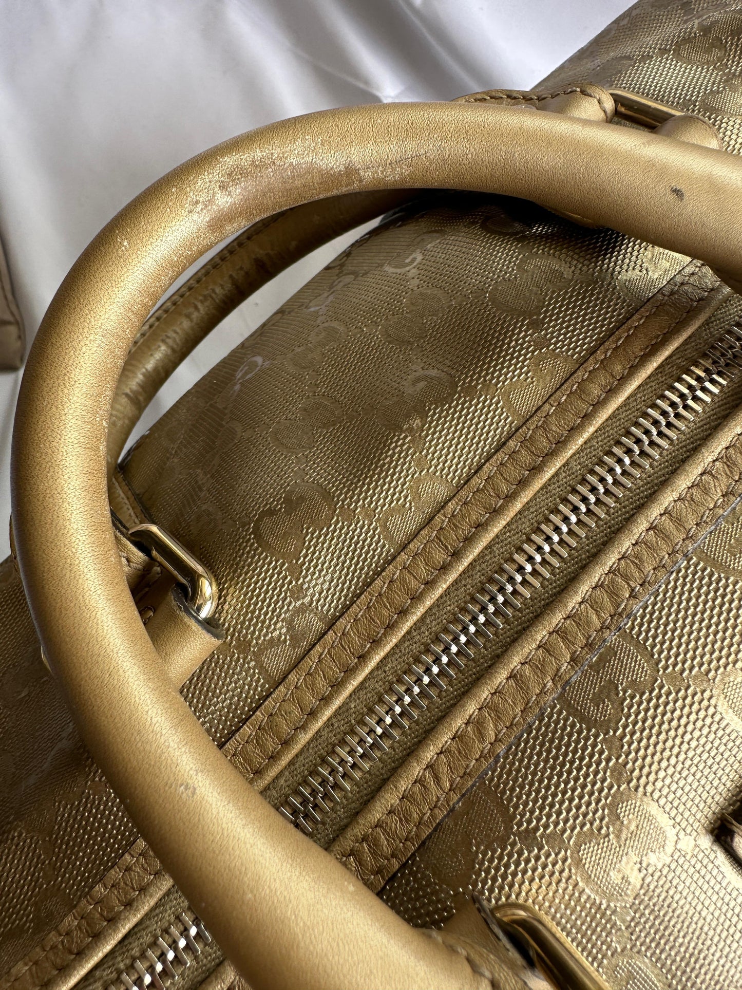 Gucci Vintage Bauletto Monogram Gold