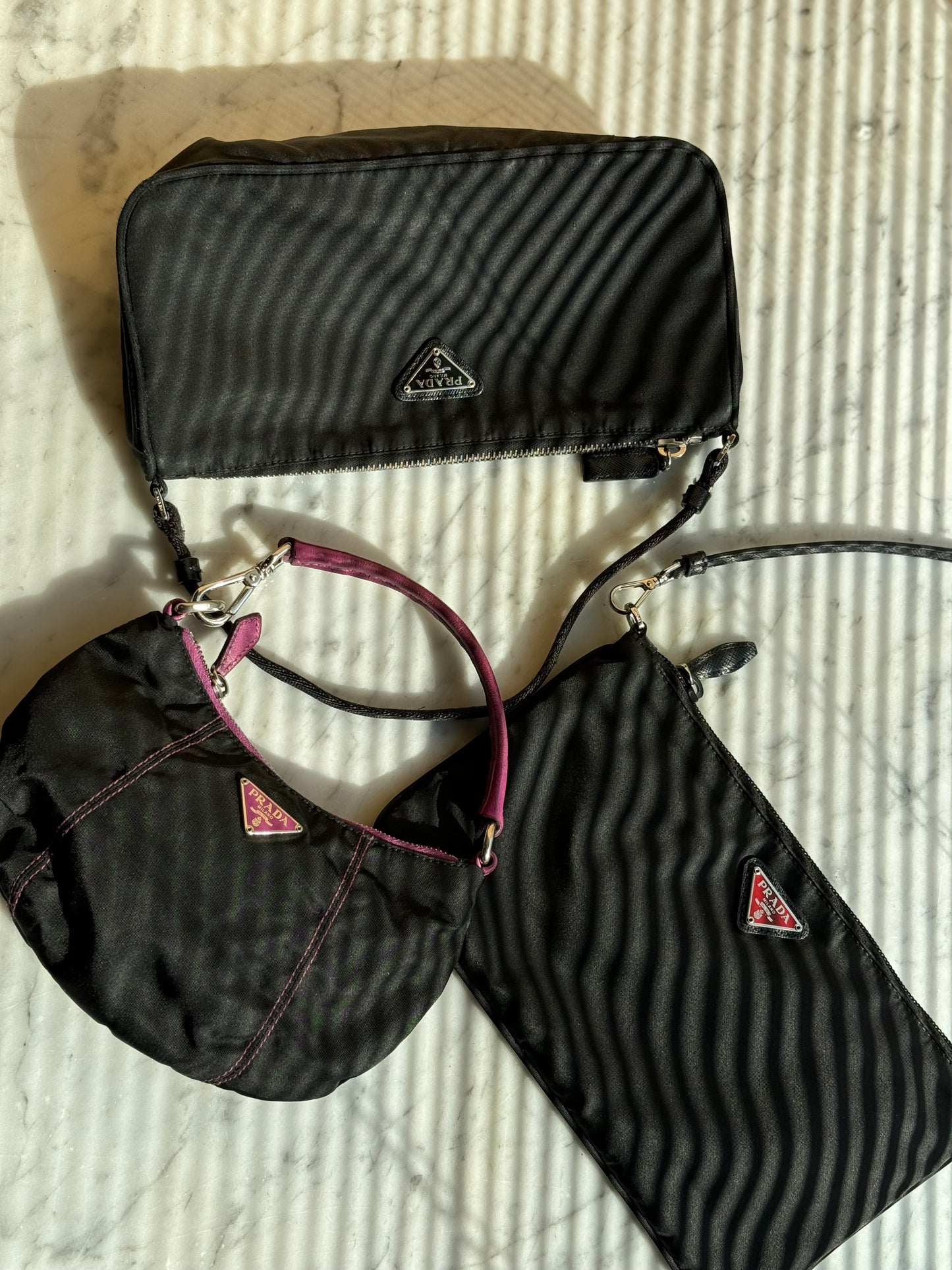 Prada Nylon mini croissant
