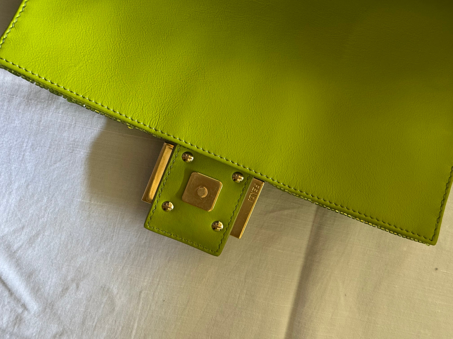 Fendi Wasabi Sequin Baguette