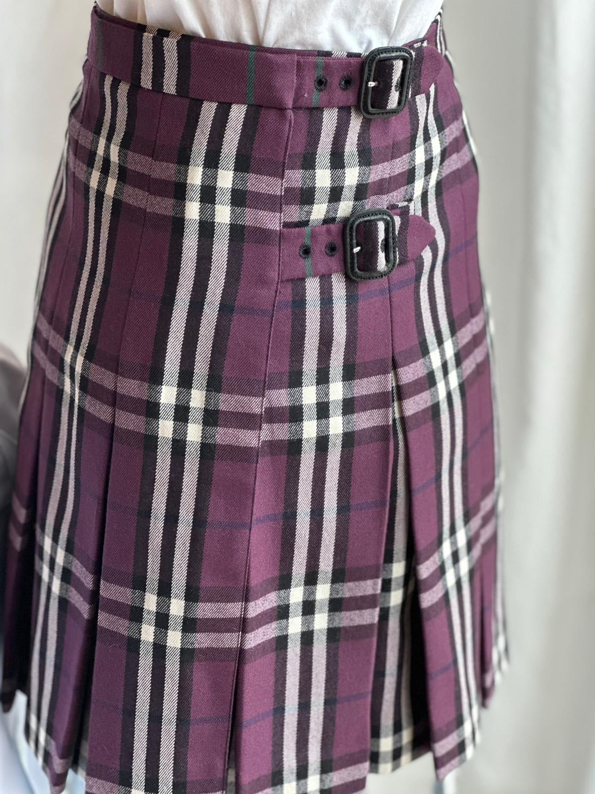 Gonna Burberry 100% Lana scozzese