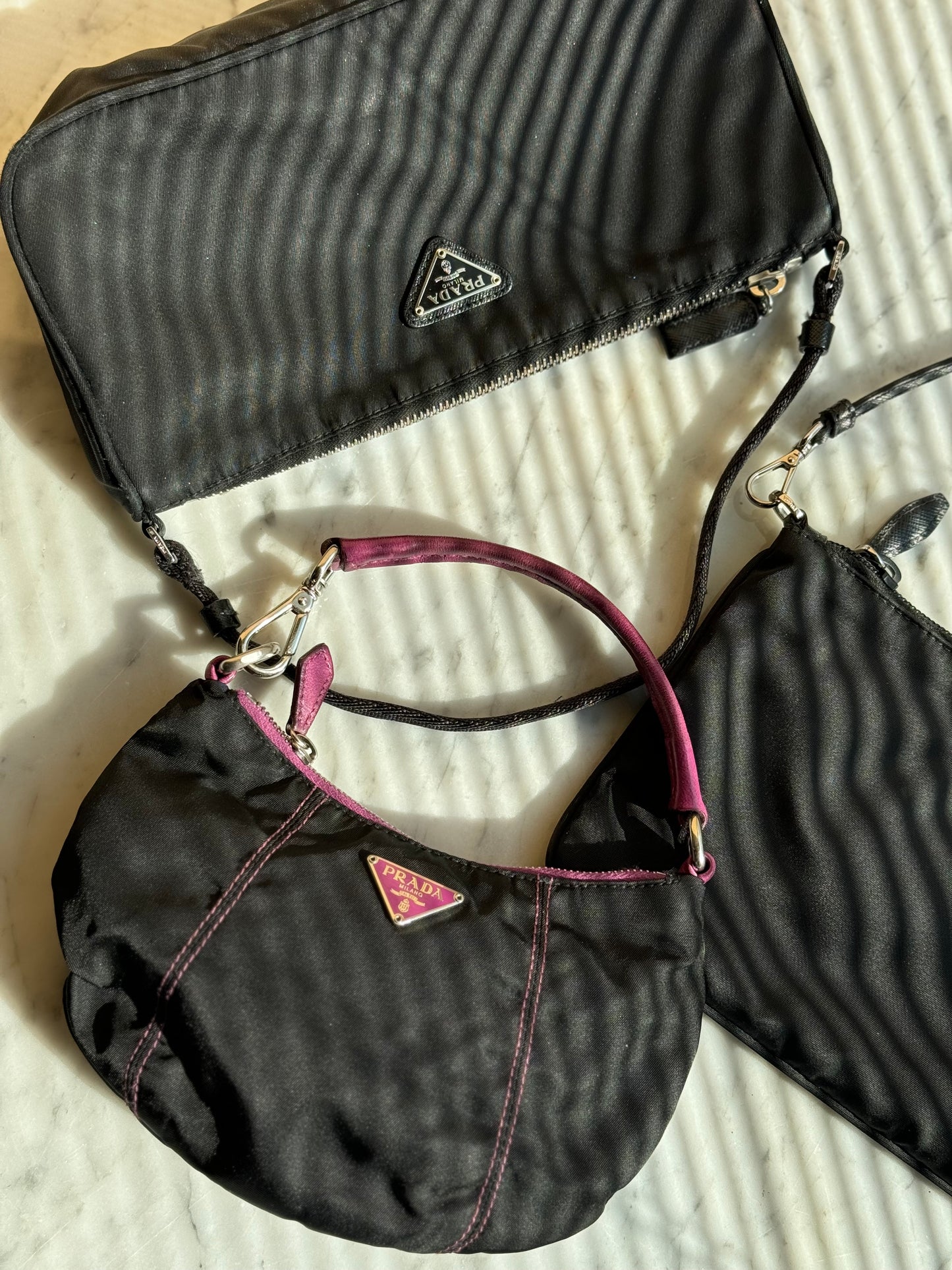 Prada Nylon mini croissant