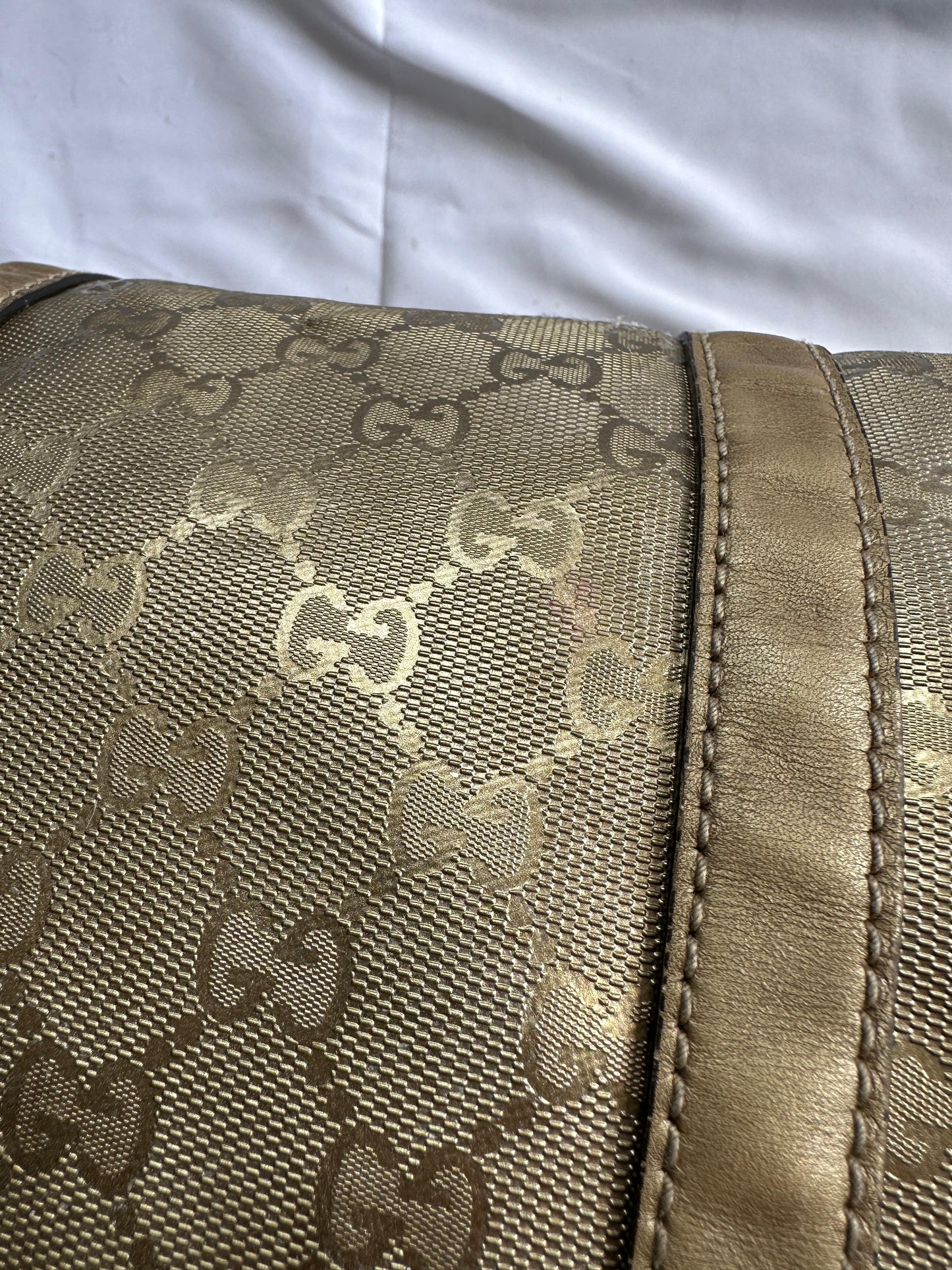 Gucci Vintage Bauletto Monogram Gold