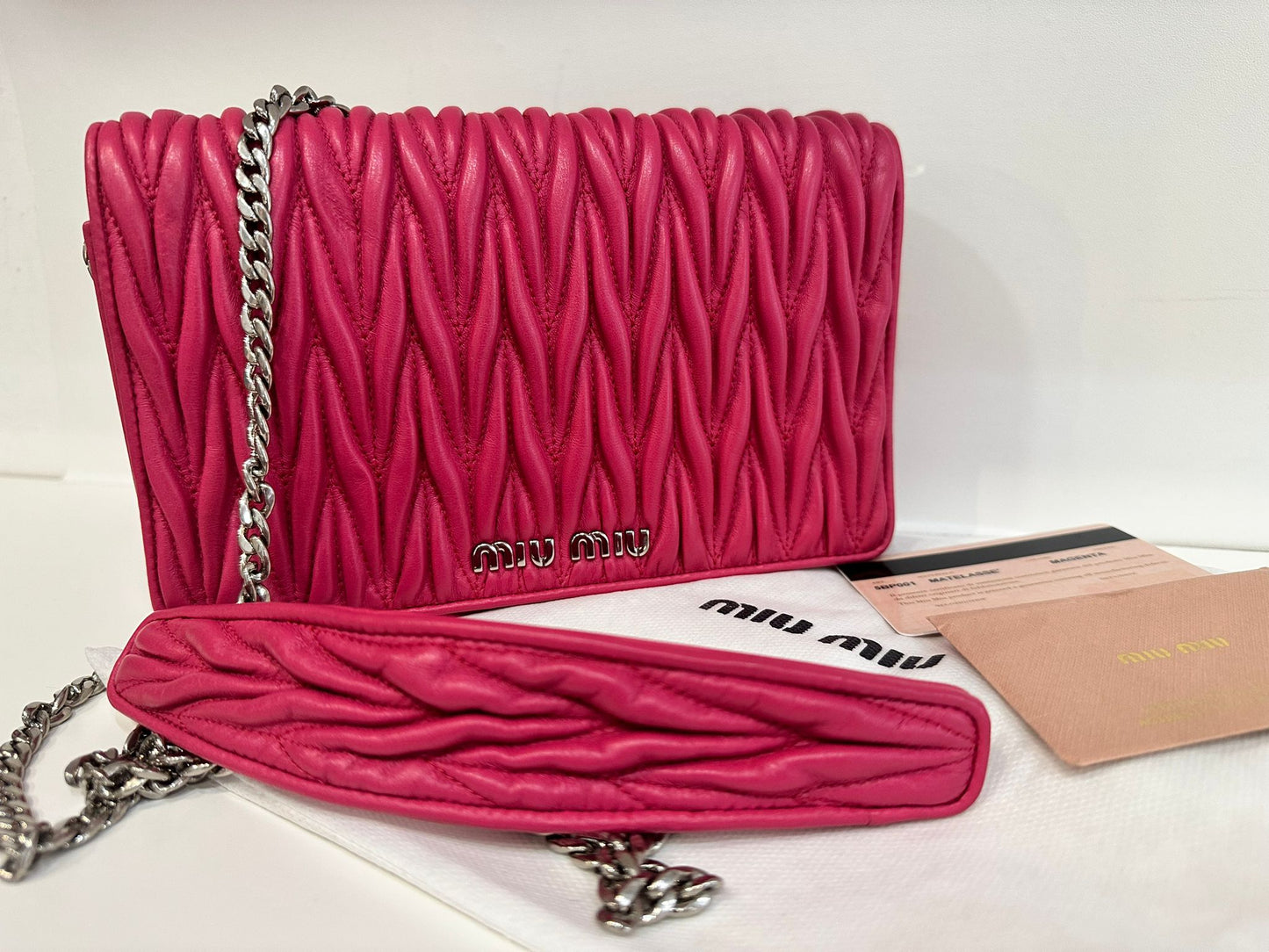 Miu miu matelassè fucsia