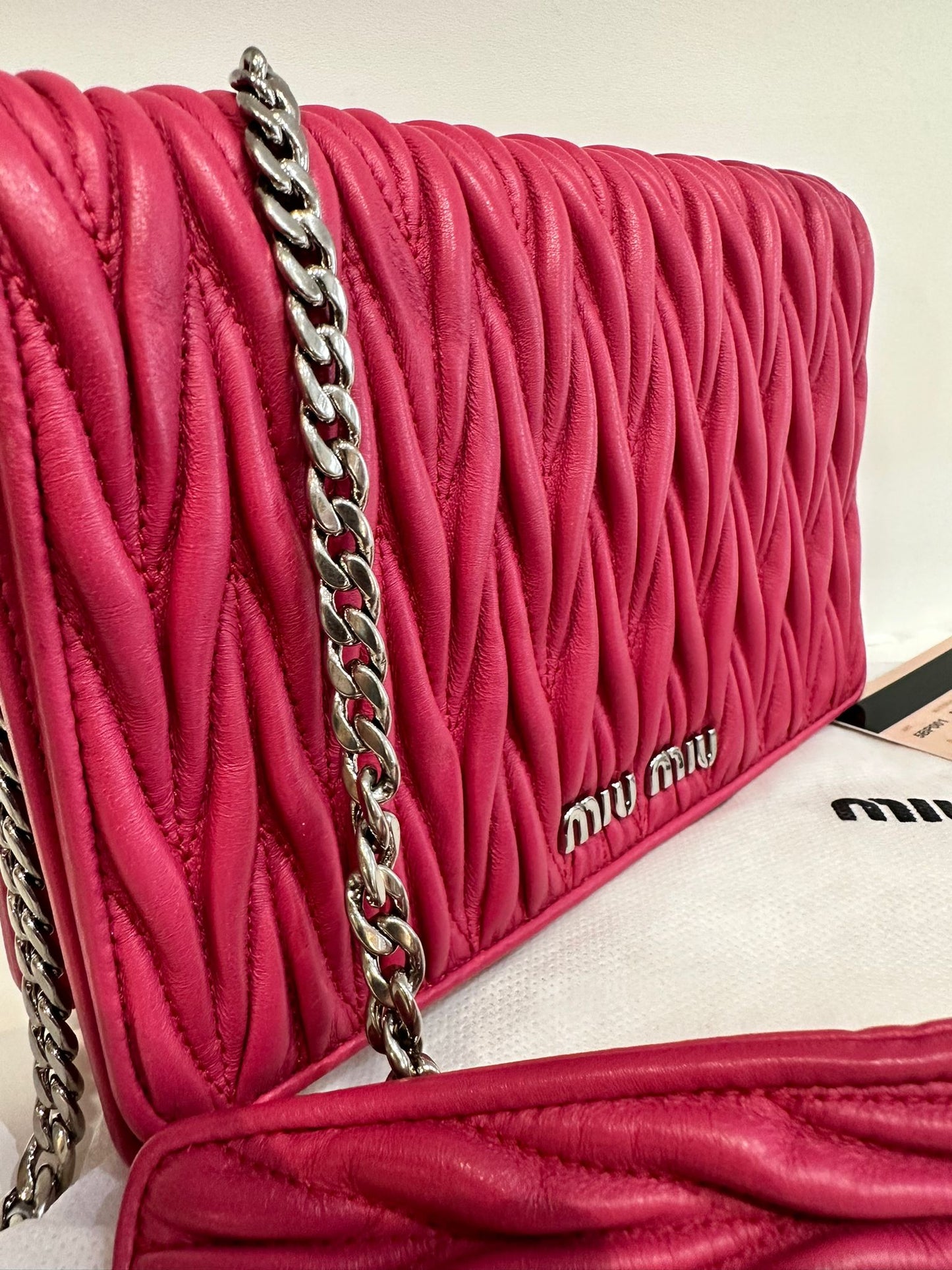 Miu miu matelassè fucsia