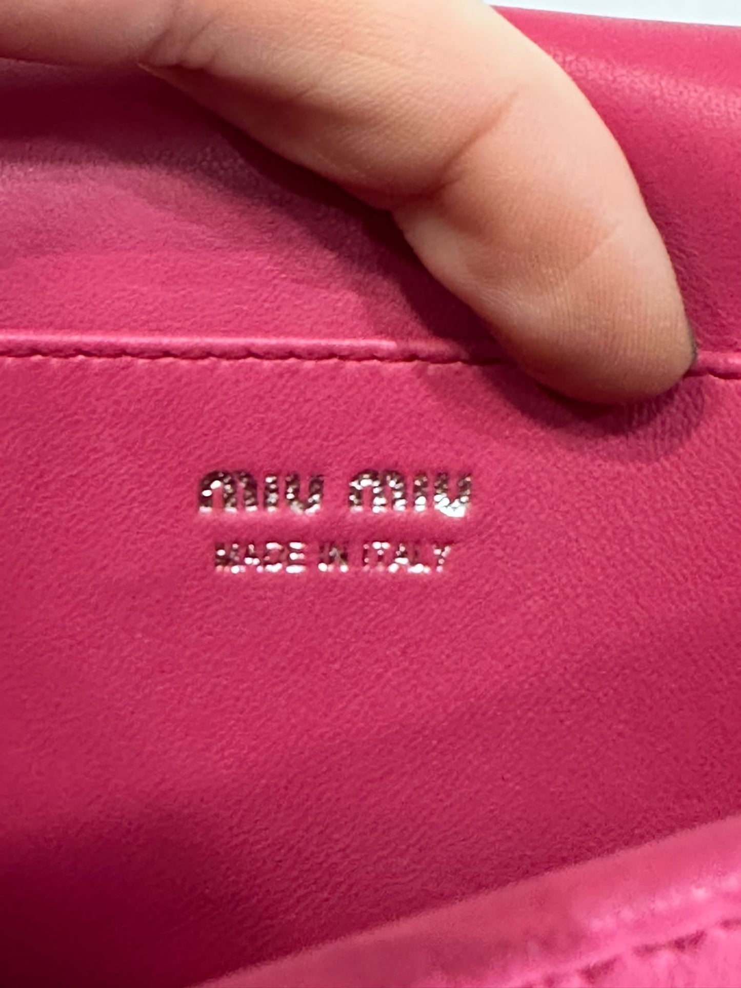 Miu miu matelassè fucsia