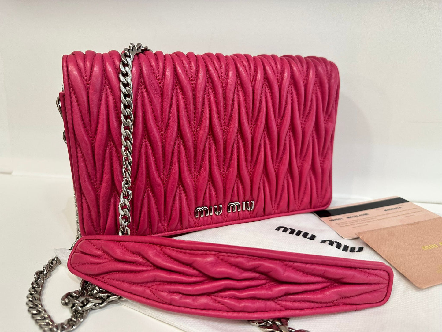 Miu miu matelassè fucsia