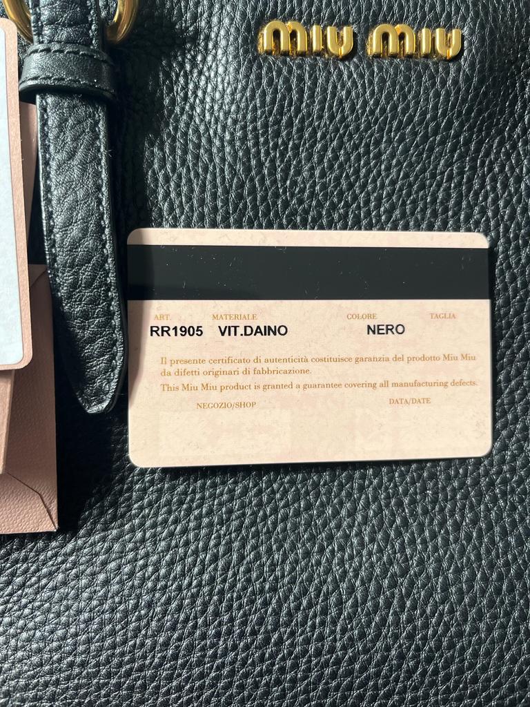 Miu miu in pelle nera