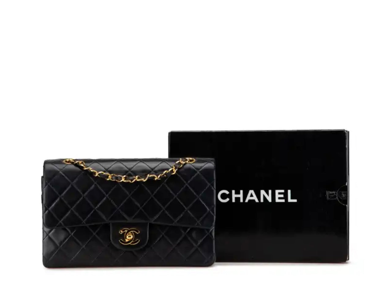 Chanel medium doppia patta black