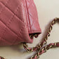 Chanel Mini rosa perlato con dettaglio gioiello