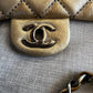 Mini Chanel Timeless in Old Gold