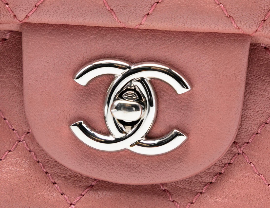 Chanel Pink East west chocolate bar jewels