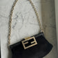 Fendi velvet/Satin Chain pochette