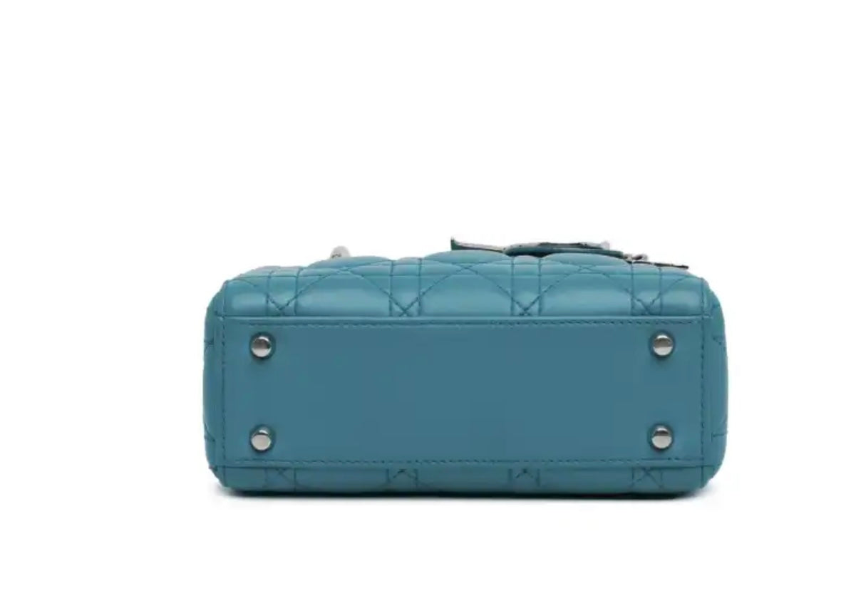 Mini lady Dior Ceruleo