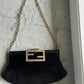 Fendi velvet/Satin Chain pochette