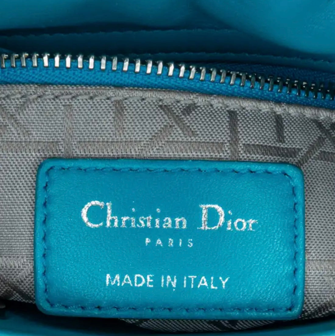 Mini lady Dior Ceruleo