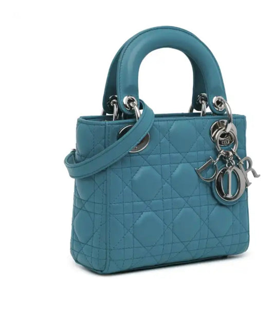 Mini lady Dior Ceruleo