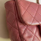 Chanel Mini rosa perlato con dettaglio gioiello
