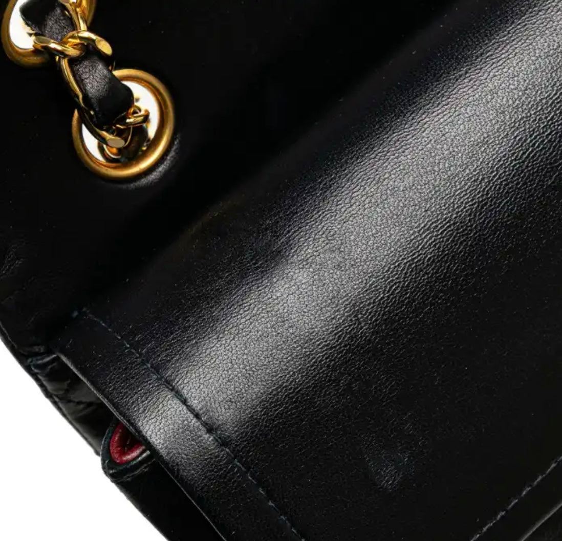 Chanel medium doppia patta black