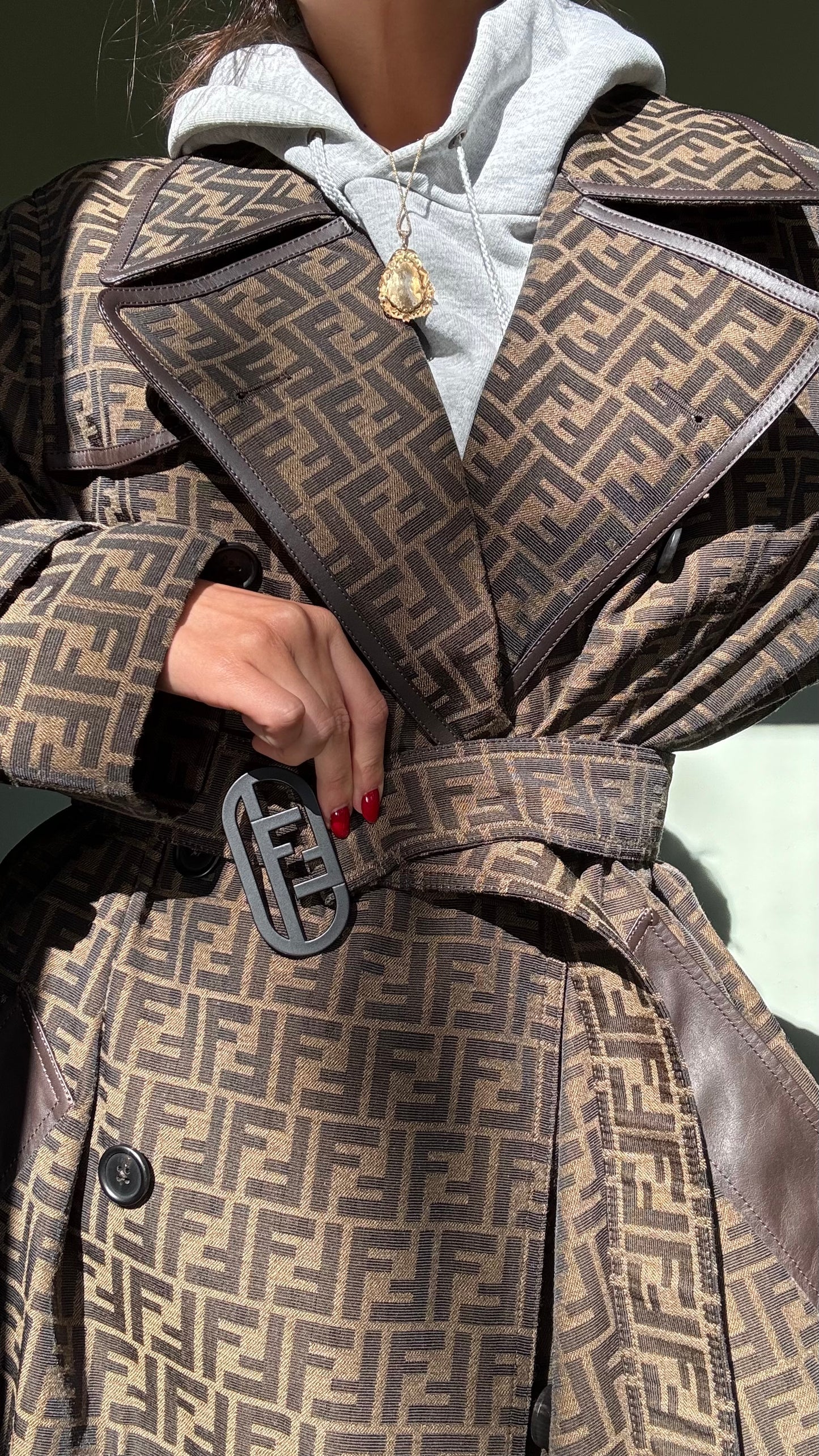 Trench Fendi monogram