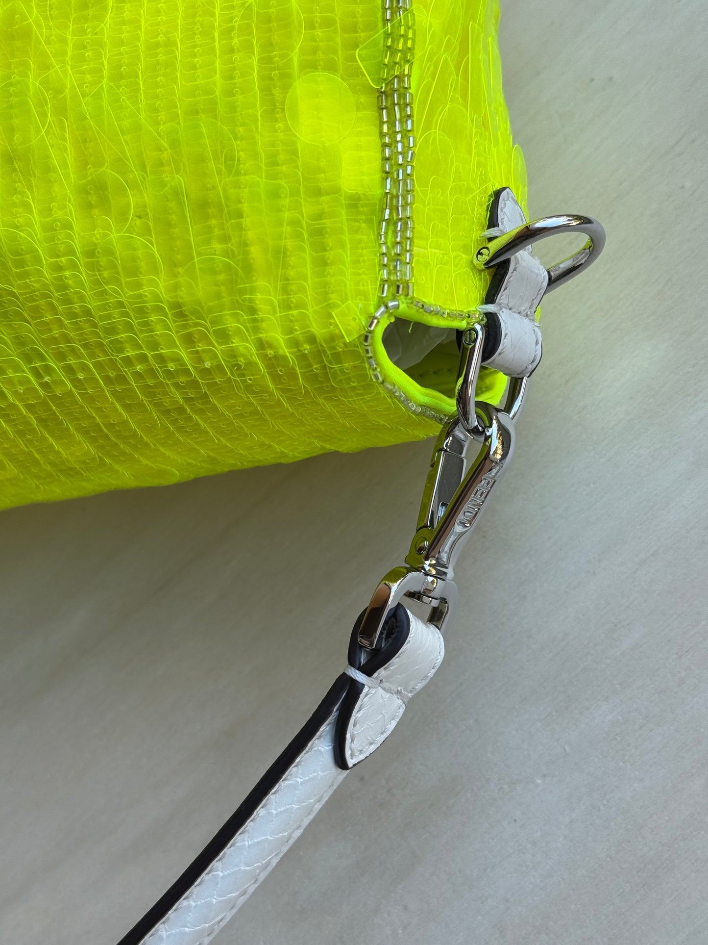 Fendi baguette Sex&city Pailettes lime