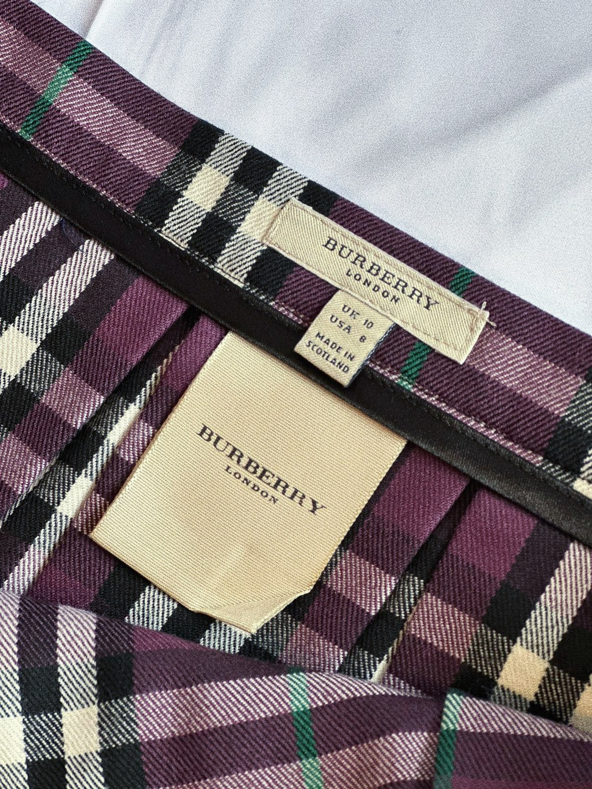 Gonna Burberry 100% Lana scozzese