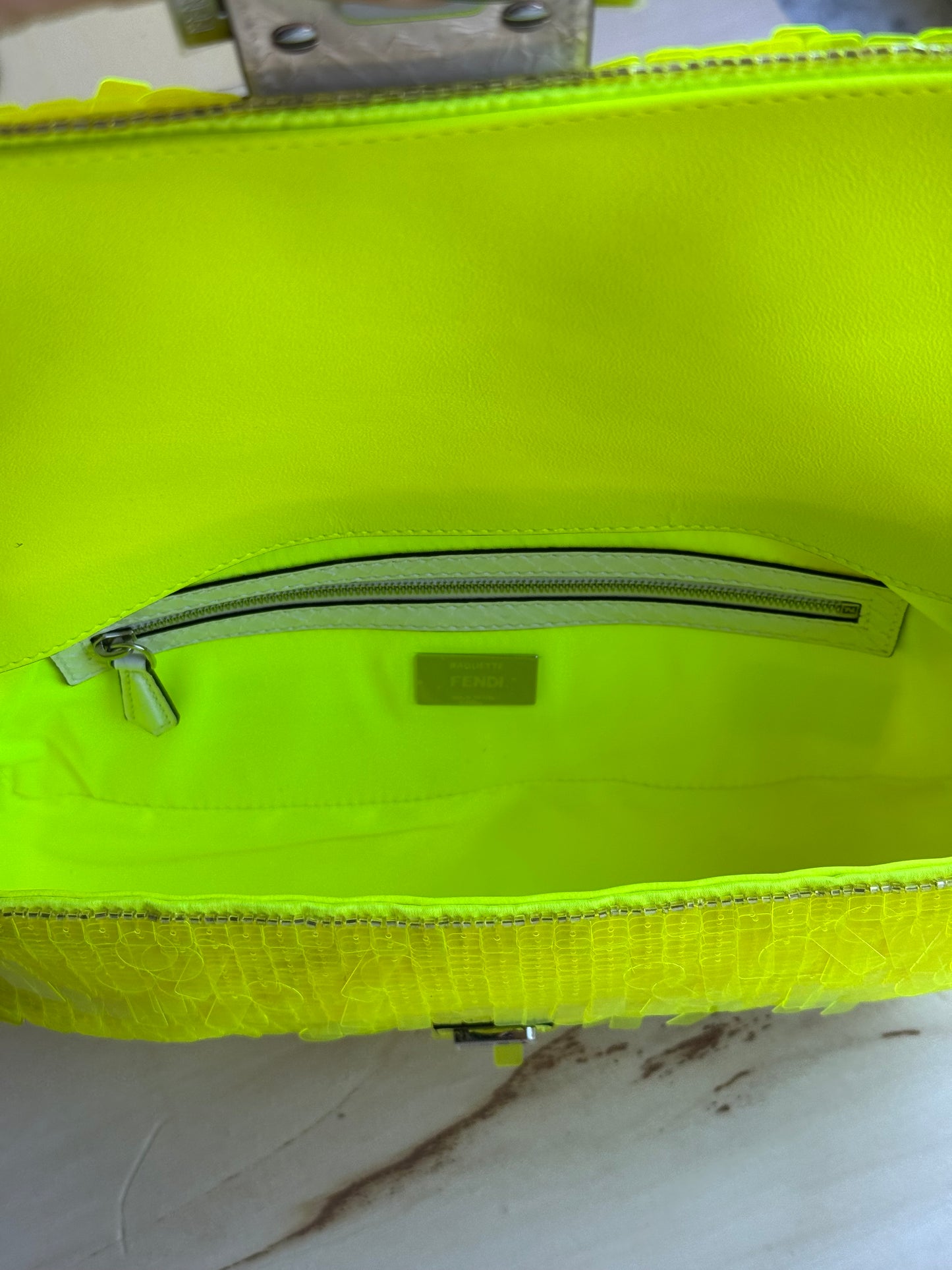 Fendi baguette Sex&city Pailettes lime