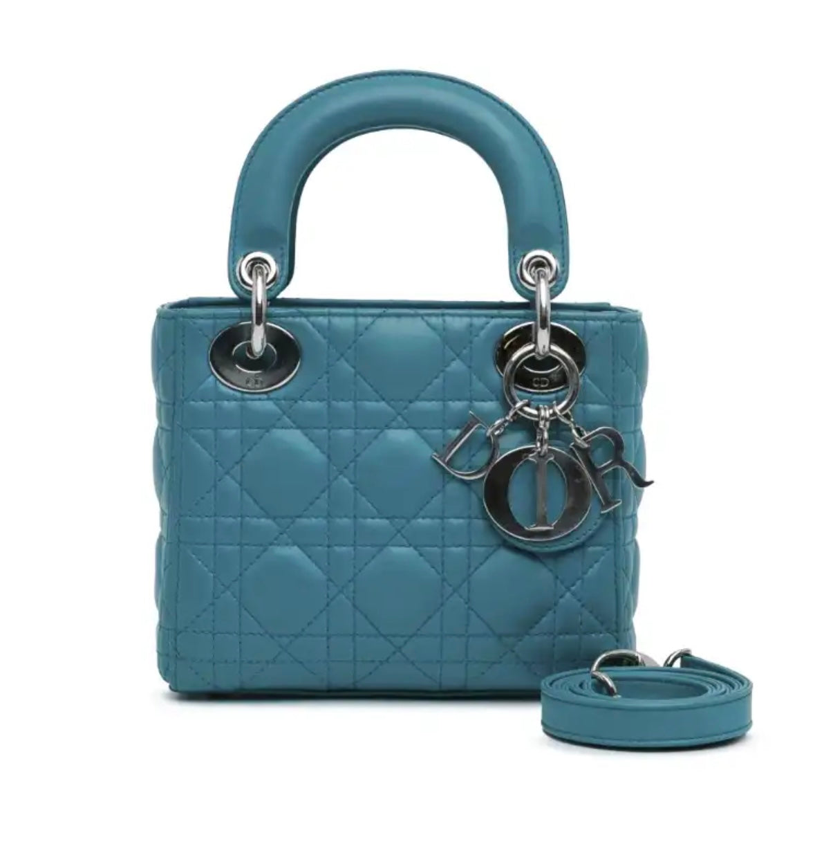 Mini lady Dior Ceruleo
