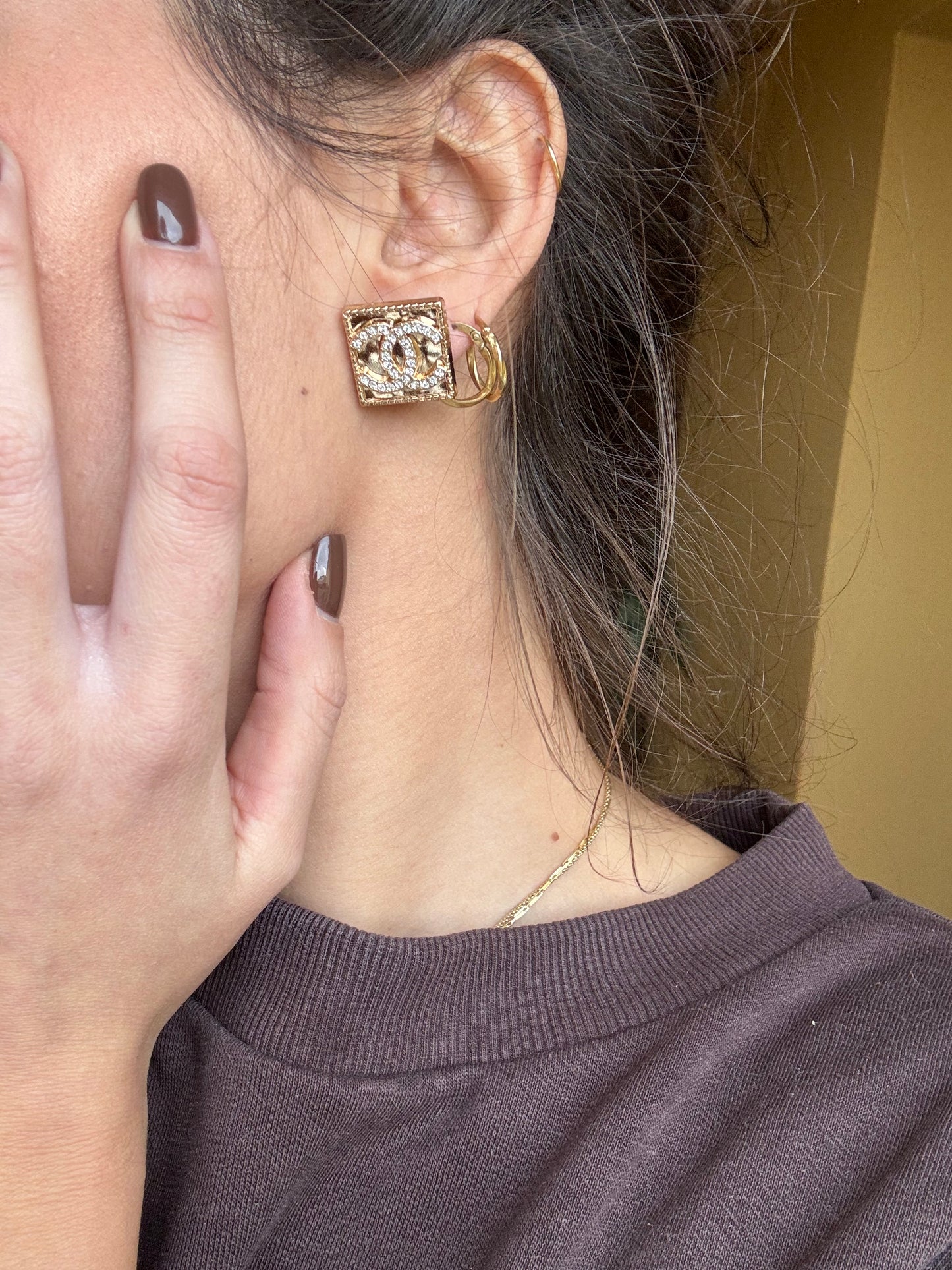 Orecchini Con bottoni originali  chanel
