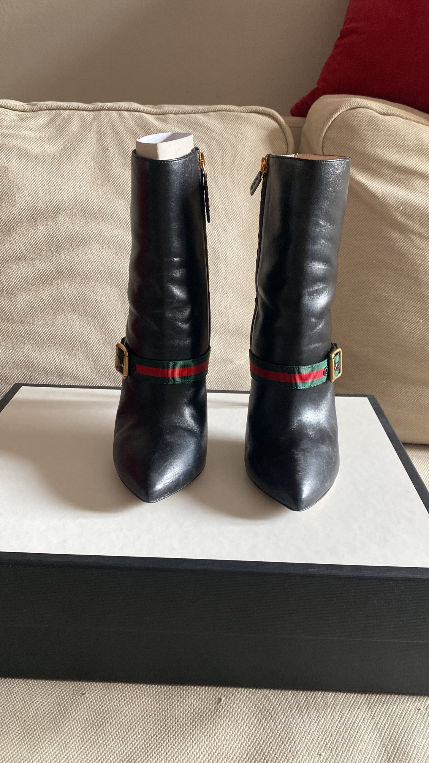 Stivaletto Gucci ankle boots nero in pelle