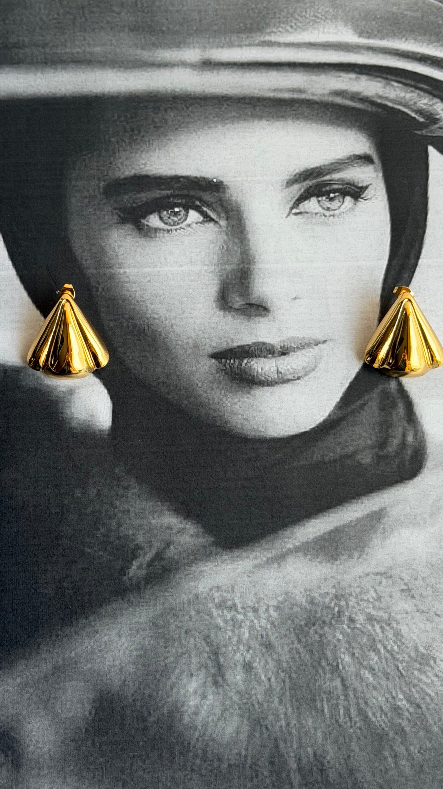 Orecchini vintage acciaio