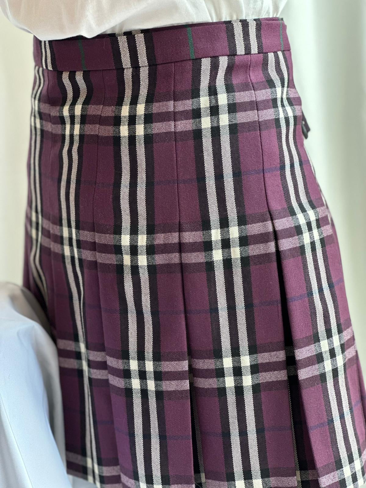 Gonna Burberry 100% Lana scozzese
